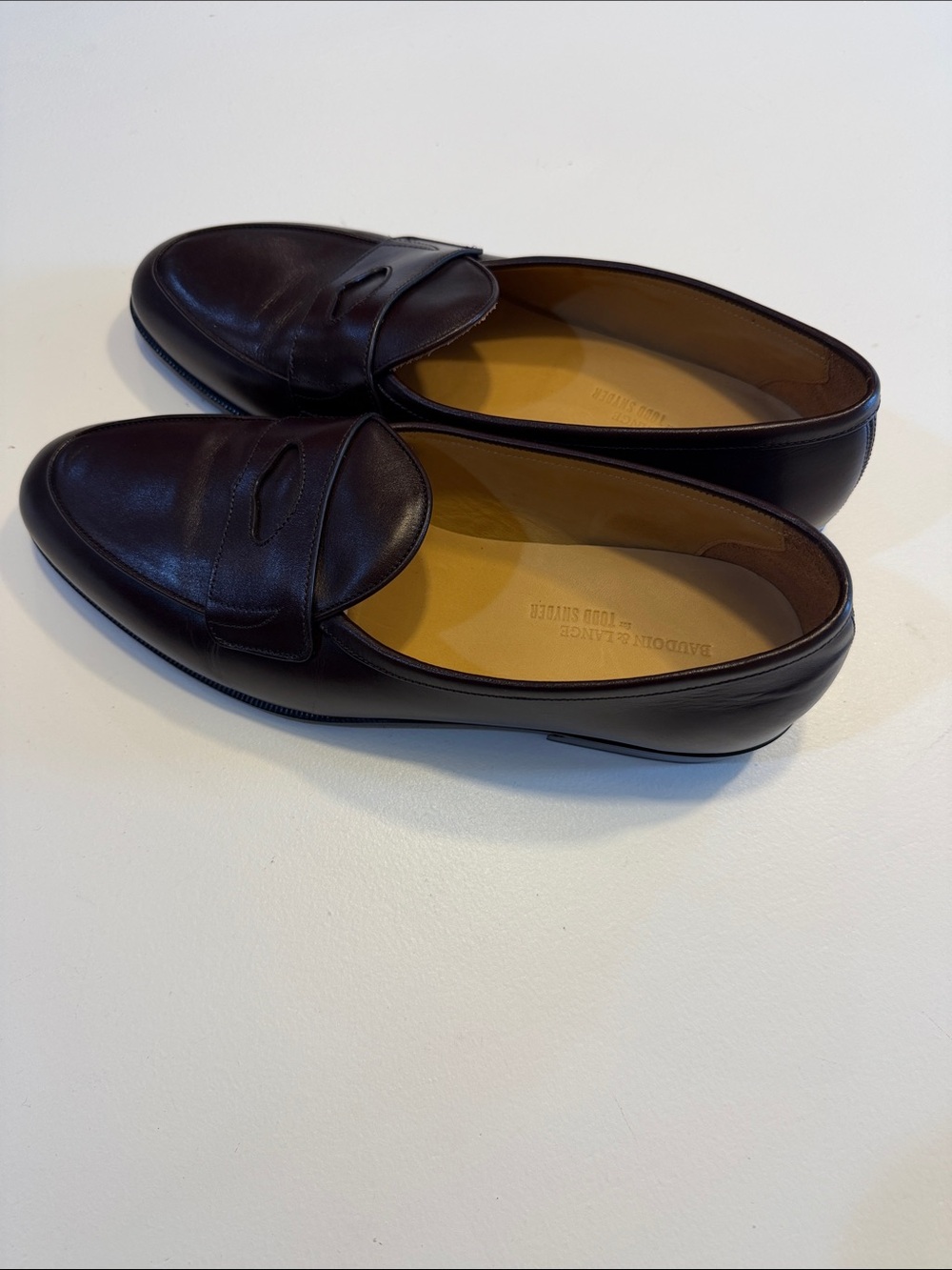 Todd Snyder Baudoin & Lange Leather Penny Loafers Sz 41(8).  NWOB. Bag4